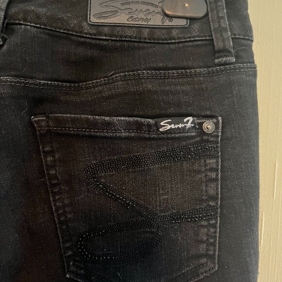 Women's Seven7s jeans.  Black, size 6. - Picture 3 of 7